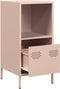 vidaXL - Dressoir - 35x39x73,5 - cm - koudgewalst - staal - roze