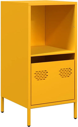vidaXL - Dressoir - 35x39x73,5 - cm - koudgewalst - staal - mosterdgeel