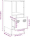 vidaXL - Dressoir - 35x39x73,5 - cm - koudgewalst - staal - antracietkleurig