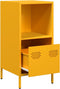 vidaXL - Dressoir - 35x39x73,5 - cm - koudgewalst - staal - mosterdgeel