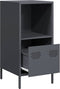 vidaXL - Dressoir - 35x39x73,5 - cm - koudgewalst - staal - antracietkleurig
