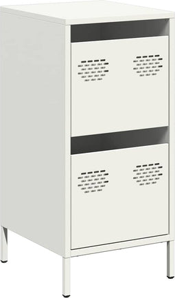 vidaXL - Dressoir - 35x39x73,5 - cm - koudgewalst - staal - wit