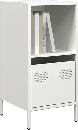 vidaXL - Dressoir - 35x39x73,5 - cm - koudgewalst - staal - wit