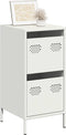 vidaXL - Dressoir - 35x39x73,5 - cm - koudgewalst - staal - wit