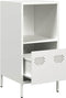 vidaXL - Dressoir - 35x39x73,5 - cm - koudgewalst - staal - wit