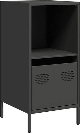 vidaXL - Dressoir - 35x39x73,5 - cm - koudgewalst - staal - zwart
