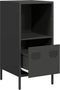 vidaXL - Dressoir - 35x39x73,5 - cm - koudgewalst - staal - zwart