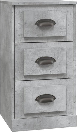 vidaXL - Dressoir - 36x35,5x67,5 - cm - bewerkt - hout - betongrijs