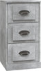 vidaXL - Dressoir - 36x35,5x67,5 - cm - bewerkt - hout - betongrijs