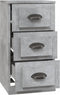 vidaXL - Dressoir - 36x35,5x67,5 - cm - bewerkt - hout - betongrijs