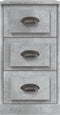 vidaXL - Dressoir - 36x35,5x67,5 - cm - bewerkt - hout - betongrijs