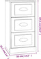 vidaXL - Dressoir - 36x35,5x67,5 - cm - bewerkt - hout - grijs - sonoma - eikenkleurig