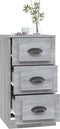 vidaXL - Dressoir - 36x35,5x67,5 - cm - bewerkt - hout - grijs - sonoma - eikenkleurig
