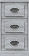vidaXL - Dressoir - 36x35,5x67,5 - cm - bewerkt - hout - grijs - sonoma - eikenkleurig