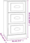 vidaXL - Dressoir - 36x35,5x67,5 - cm - bewerkt - hout - wit