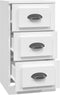 vidaXL - Dressoir - 36x35,5x67,5 - cm - bewerkt - hout - wit