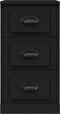 vidaXL - Dressoir - 36x35,5x67,5 - cm - bewerkt - hout - zwart