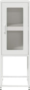 vidaXL - Dressoir - 36x39x107 - cm - koudgewalst - staal - wit