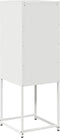 vidaXL - Dressoir - 36x39x107 - cm - koudgewalst - staal - wit