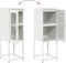 vidaXL - Dressoir - 36x39x107 - cm - koudgewalst - staal - wit