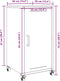 vidaXL - Dressoir - 36x39x72 - cm - staal - antracietkleurig