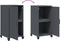 vidaXL - Dressoir - 36x39x72 - cm - staal - antracietkleurig