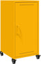 vidaXL - Dressoir - 36x39x72 - cm - staal - mosterdgeel