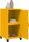 vidaXL - Dressoir - 36x39x72 - cm - staal - mosterdgeel