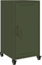 vidaXL - Dressoir - 36x39x72 - cm - staal - olijfgroen