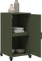 vidaXL - Dressoir - 36x39x72 - cm - staal - olijfgroen
