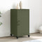 vidaXL - Dressoir - 36x39x72 - cm - staal - olijfgroen