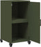 vidaXL - Dressoir - 36x39x72 - cm - staal - olijfgroen