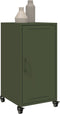 vidaXL - Dressoir - 36x39x72 - cm - staal - olijfgroen