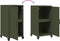 vidaXL - Dressoir - 36x39x72 - cm - staal - olijfgroen
