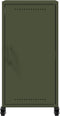 vidaXL - Dressoir - 36x39x72 - cm - staal - olijfgroen