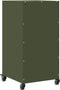 vidaXL - Dressoir - 36x39x72 - cm - staal - olijfgroen