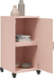 vidaXL - Dressoir - 36x39x72 - cm - staal - roze