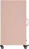vidaXL - Dressoir - 36x39x72 - cm - staal - roze