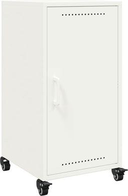 vidaXL - Dressoir - 36x39x72 - cm - staal - wit