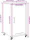 vidaXL - Dressoir - 36x39x72 - cm - staal - wit