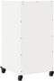 vidaXL - Dressoir - 36x39x72 - cm - staal - wit