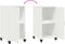 vidaXL - Dressoir - 36x39x72 - cm - staal - wit