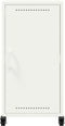 vidaXL - Dressoir - 36x39x72 - cm - staal - wit