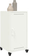 vidaXL - Dressoir - 36x39x72 - cm - staal - wit