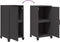 vidaXL - Dressoir - 36x39x72 - cm - staal - zwart