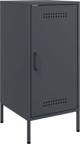 vidaXL - Dressoir - 36x39x79 - cm - staal - antracietkleurig