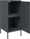 vidaXL - Dressoir - 36x39x79 - cm - staal - antracietkleurig