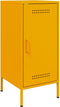 vidaXL - Dressoir - 36x39x79 - cm - staal - mosterdgeel