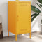 vidaXL - Dressoir - 36x39x79 - cm - staal - mosterdgeel
