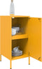 vidaXL - Dressoir - 36x39x79 - cm - staal - mosterdgeel